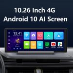 10.26 inch Carplay Android 10.0 AI Smart Screen Front Rear Dual Recording 4G High Performance Center Console  #H064